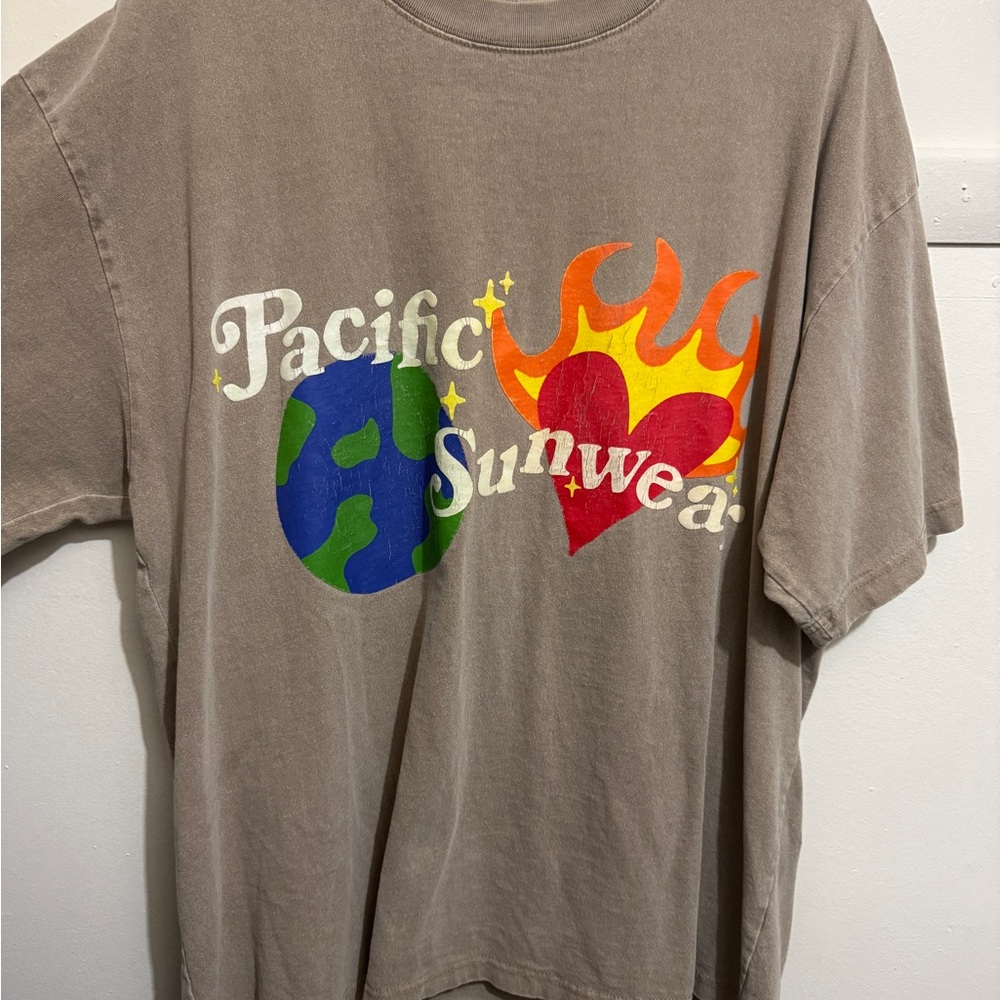 PacSun Tan Striped T-Shirt